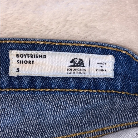 Distressed Denim Boyfriend Shorts - Picture 3 of 3